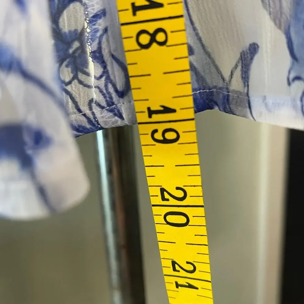 Express Blue and White Floral Mini Dress
